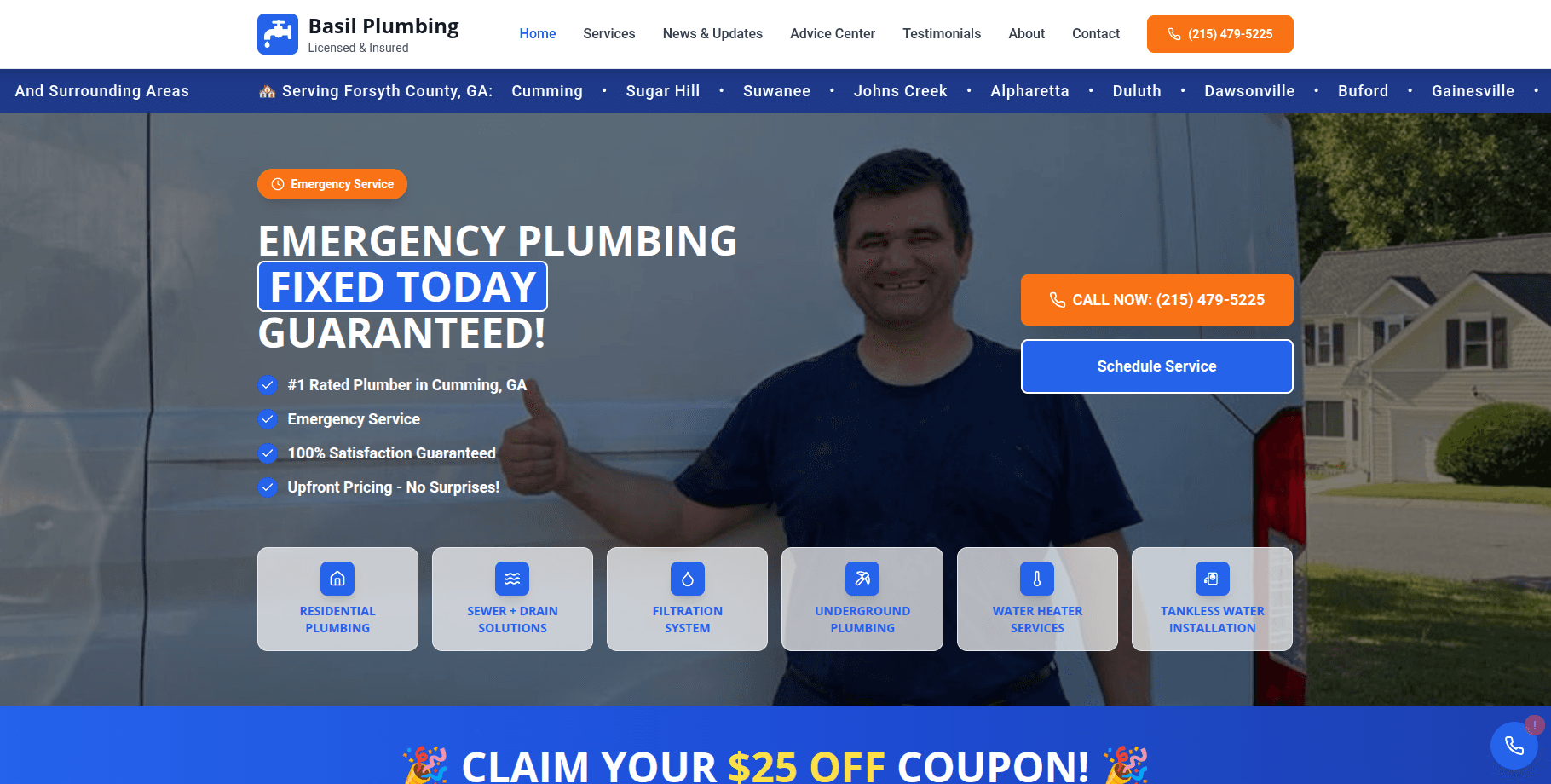 Корпоративный сайт — сантехника